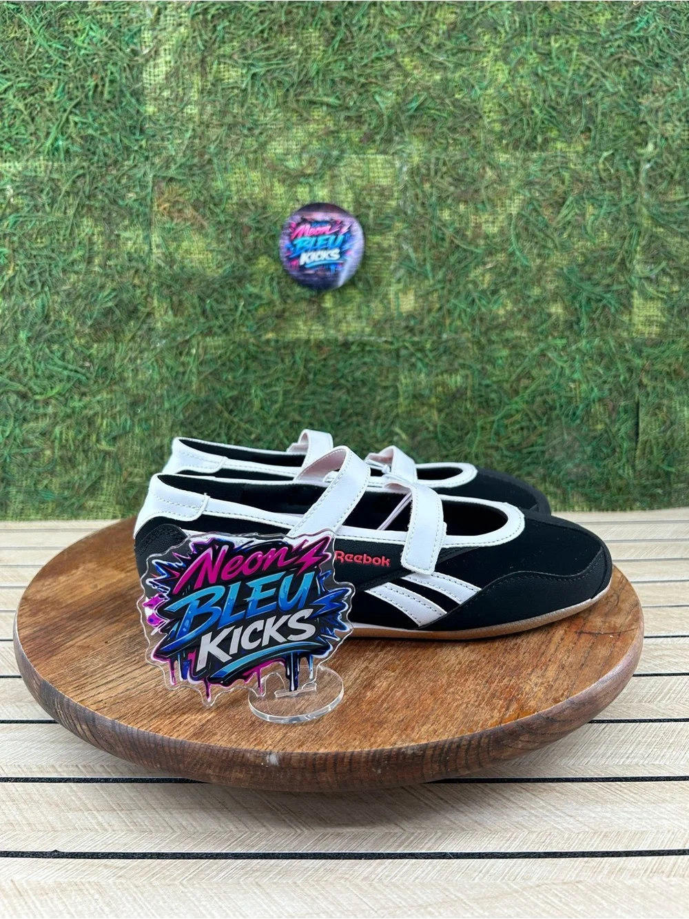 Reebok Black and white Mary Jane sneakers